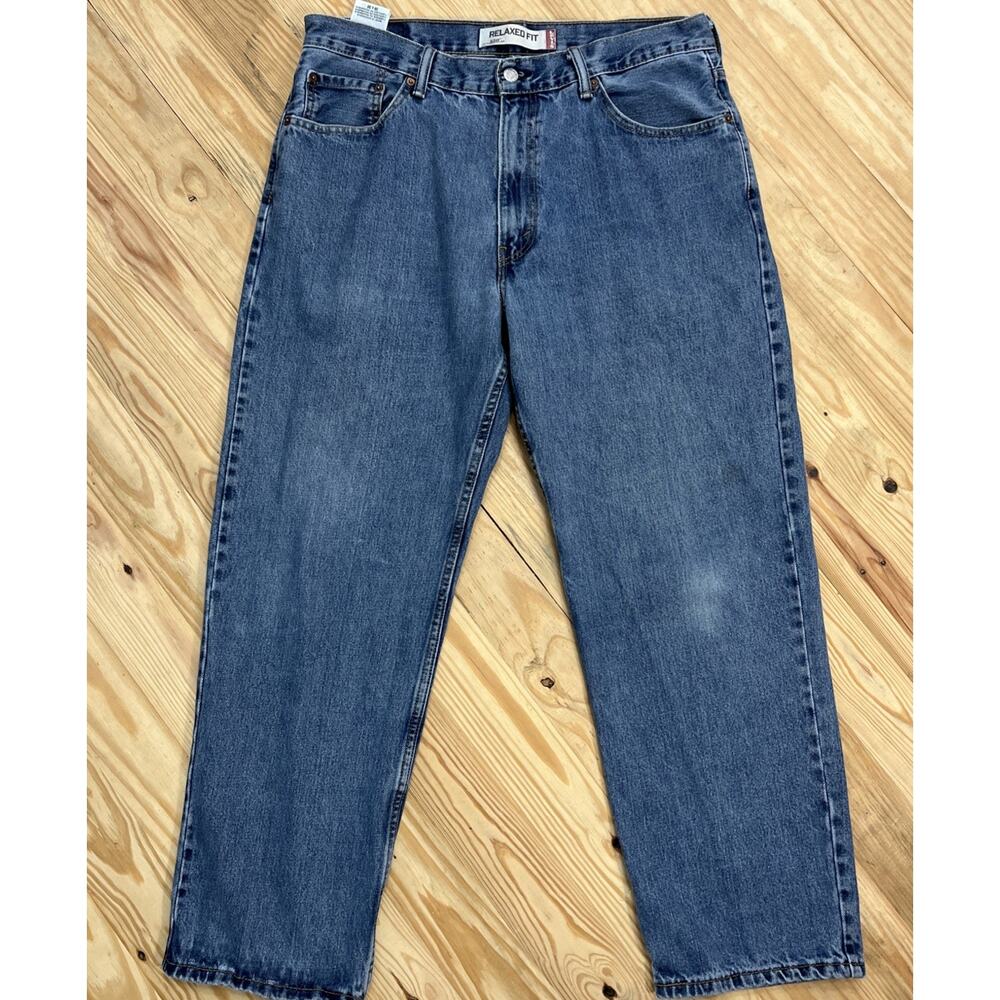vtg Levi’s 550 Jeans Mens Size 36x30 Y2K Baggy Blue Wash Distressed Denim